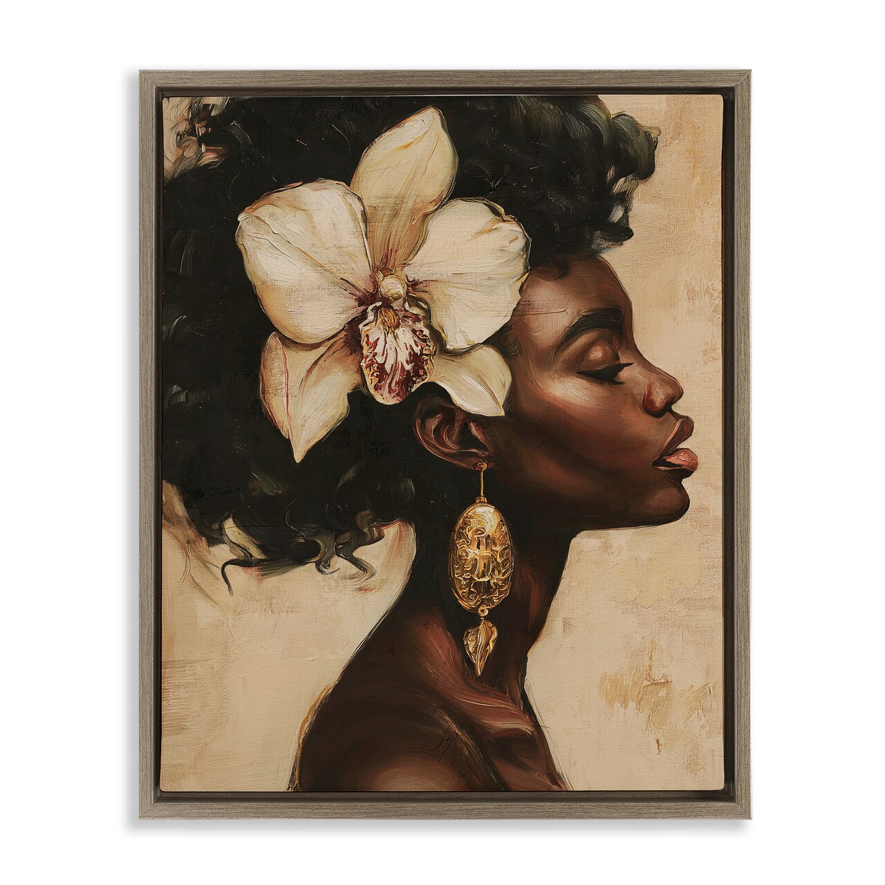 Stupell Industries Orchid Majesty Portrait Floating Frame, design by Svetlana Aleynikova